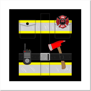 Kids Fireman Costume Posters and Art